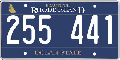 RI license plate 255441