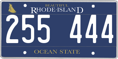 RI license plate 255444
