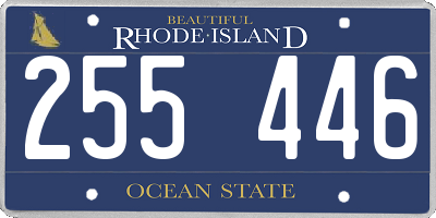 RI license plate 255446