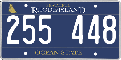 RI license plate 255448