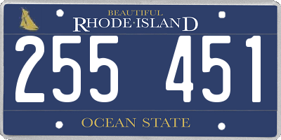RI license plate 255451