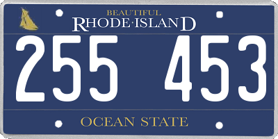 RI license plate 255453