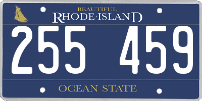 RI license plate 255459