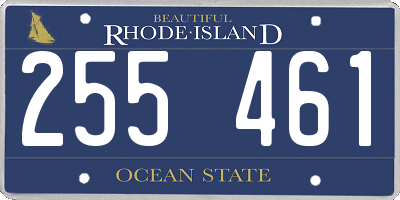 RI license plate 255461