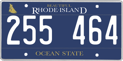 RI license plate 255464