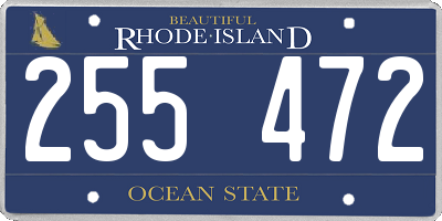 RI license plate 255472