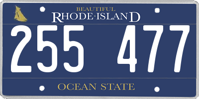 RI license plate 255477