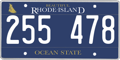 RI license plate 255478