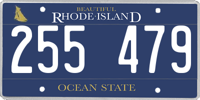 RI license plate 255479