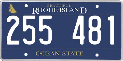 RI license plate 255481