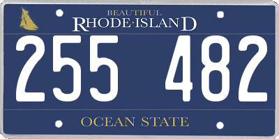 RI license plate 255482