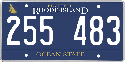 RI license plate 255483