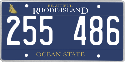RI license plate 255486