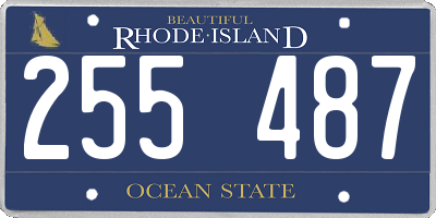 RI license plate 255487