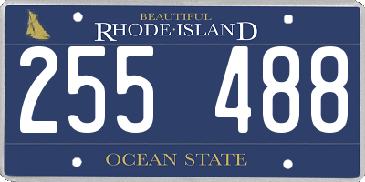 RI license plate 255488