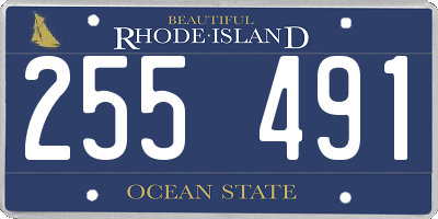 RI license plate 255491