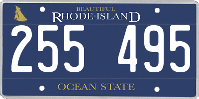 RI license plate 255495