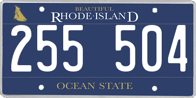 RI license plate 255504