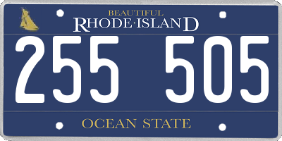 RI license plate 255505
