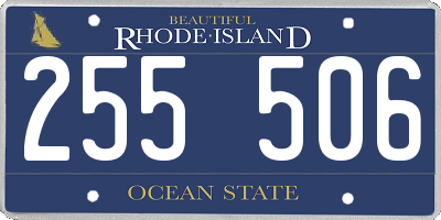 RI license plate 255506