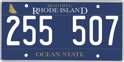 RI license plate 255507