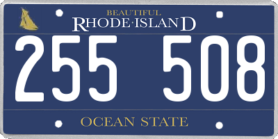 RI license plate 255508