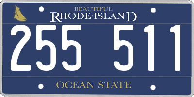 RI license plate 255511