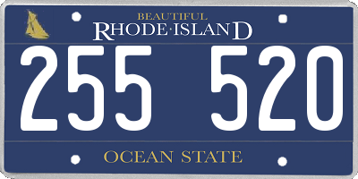 RI license plate 255520