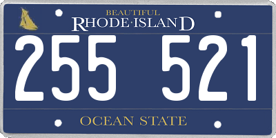 RI license plate 255521