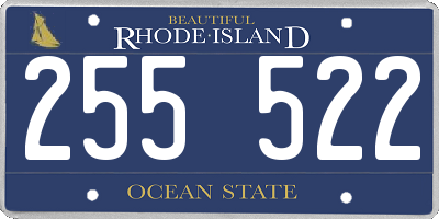 RI license plate 255522