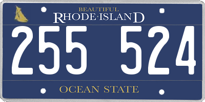 RI license plate 255524