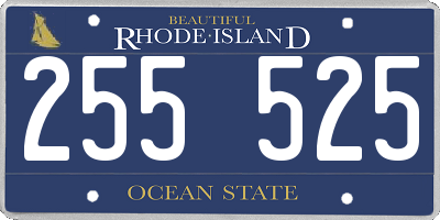 RI license plate 255525