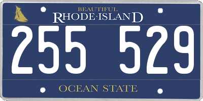 RI license plate 255529