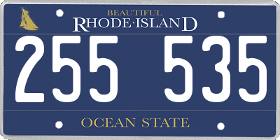 RI license plate 255535