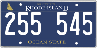 RI license plate 255545