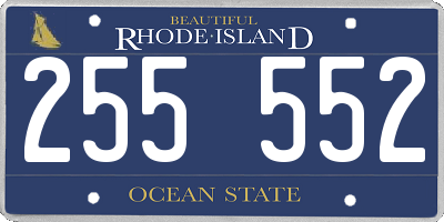 RI license plate 255552