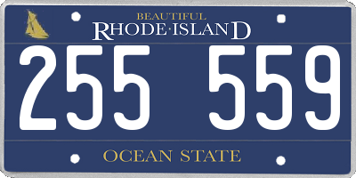 RI license plate 255559