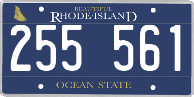 RI license plate 255561