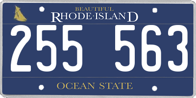 RI license plate 255563