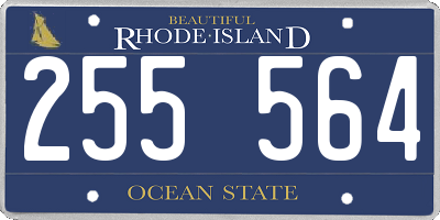 RI license plate 255564