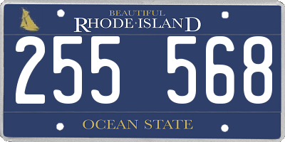 RI license plate 255568