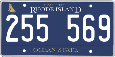 RI license plate 255569