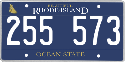 RI license plate 255573