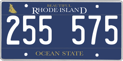 RI license plate 255575