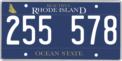 RI license plate 255578