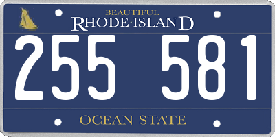 RI license plate 255581