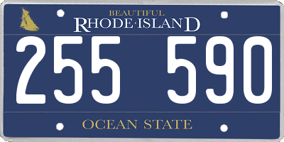 RI license plate 255590