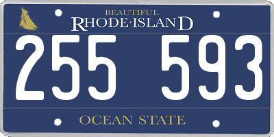RI license plate 255593