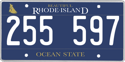 RI license plate 255597