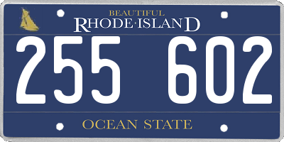RI license plate 255602